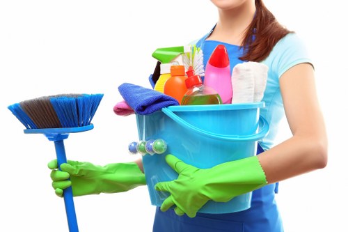 Local cleaning team preparing a SW4 home for handover after moving out